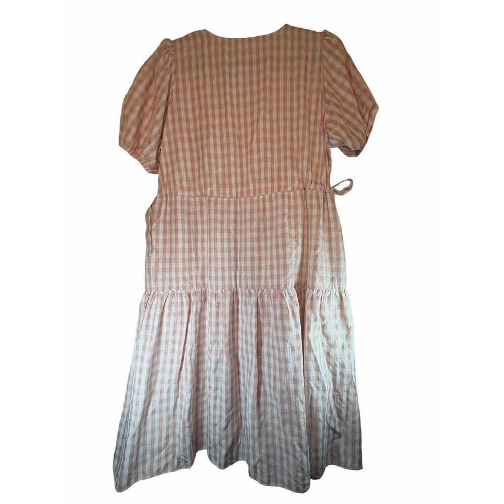 Calista Pink and White Gingham Dress - Size M - Picture 4 of 14